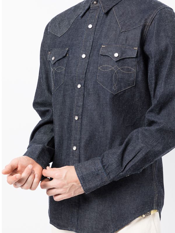 Ralph Lauren RRL デニム ウエスタンシャツ | ブルー | FARFETCH JP