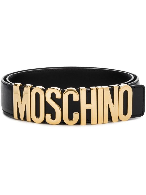 Moschino モスキーノ ロゴプレート ベルト | ブラック | FARFETCH JP