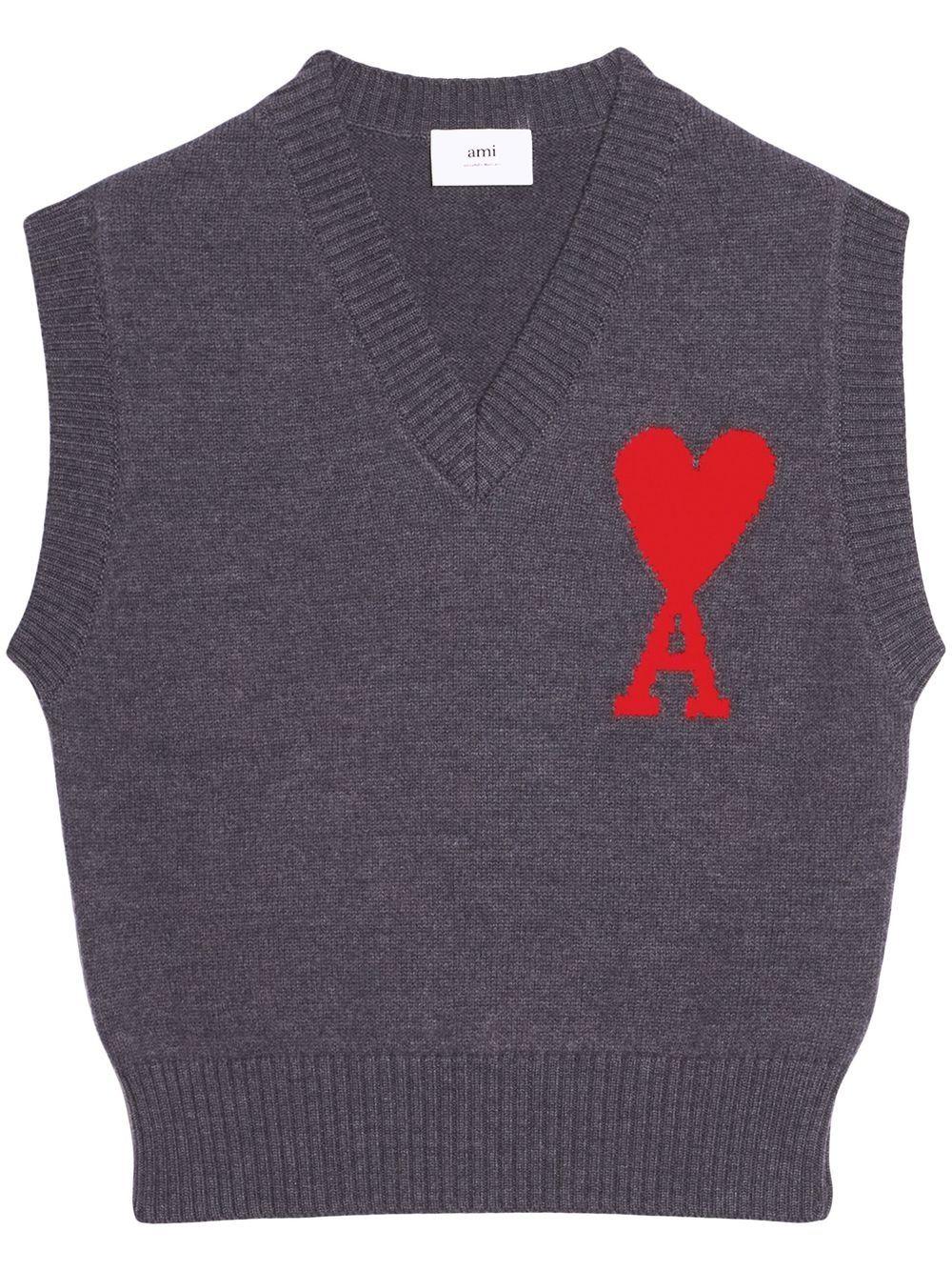 AMI Paris Ami De Coeur ニットベスト | パープル | FARFETCH JP