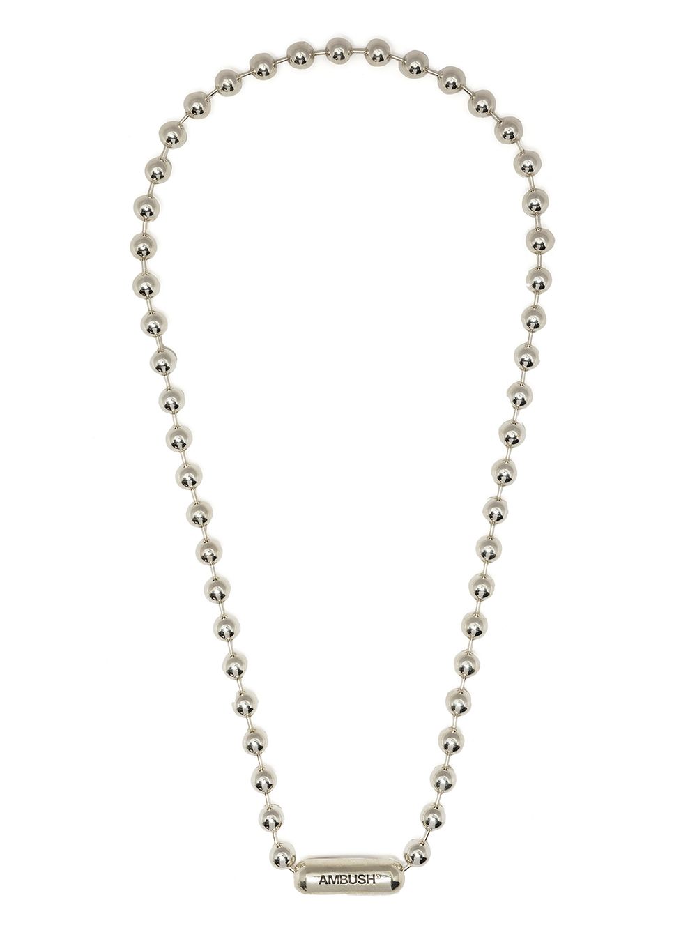 AMBUSH bead-chain Necklace | Silver | FARFETCH