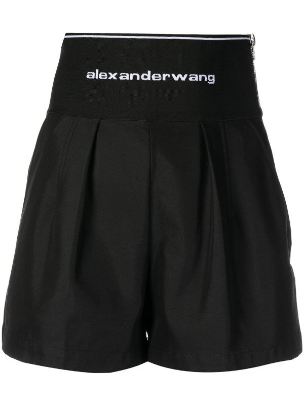Alexander Wang ロゴウエスト ショートパンツ | ブラック | FARFETCH JP