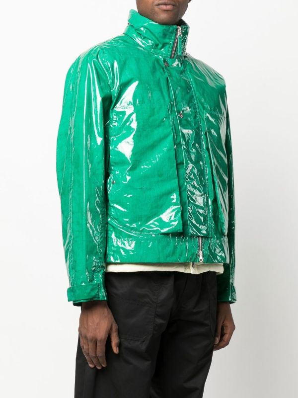 Stone Island Shadow Project Laminated feather-down Biker Jacket