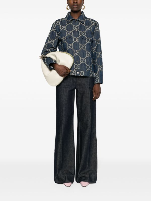 Gucci ジャンボ GG デニムジャケット | ブルー | FARFETCH JP
