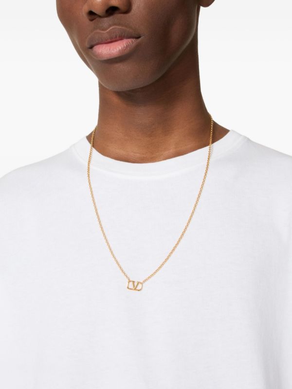 Valentino Garavani Vロゴ シグネチャー ネックレス | ゴールドトーン