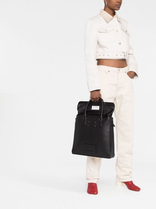 Maison Margiela 5AC Daily Vertical Leather Backpack | Black