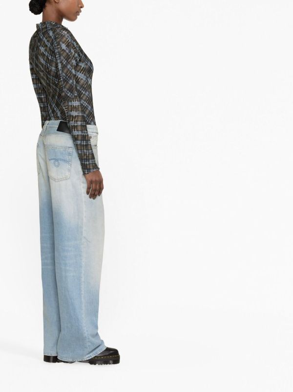 R13 Damon Pleated wide-leg Trousers | Blue | FARFETCH