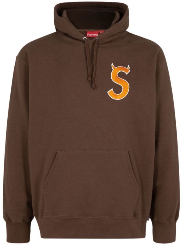 Supreme S Logo Hoodie | Brown | FARFETCH