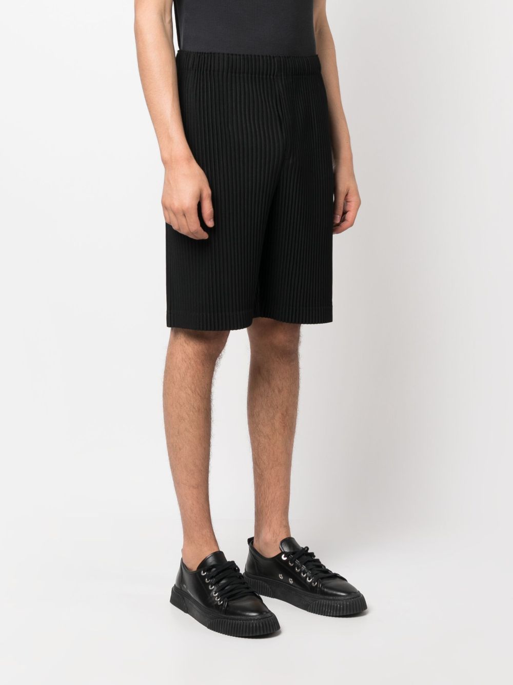 Homme Plissé Issey Miyake プリーツ ショートパンツ | ブラック