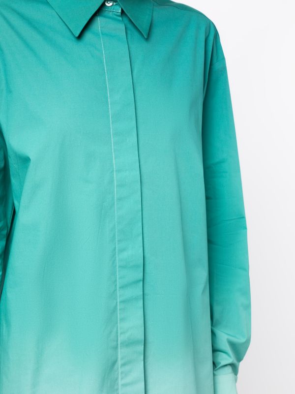 Oscar De La Renta グラデーション シャツジャケット | グリーン