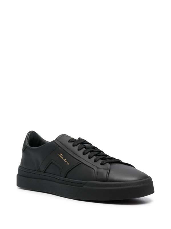 Santoni Leather low-top Sneakers | Black | FARFETCH