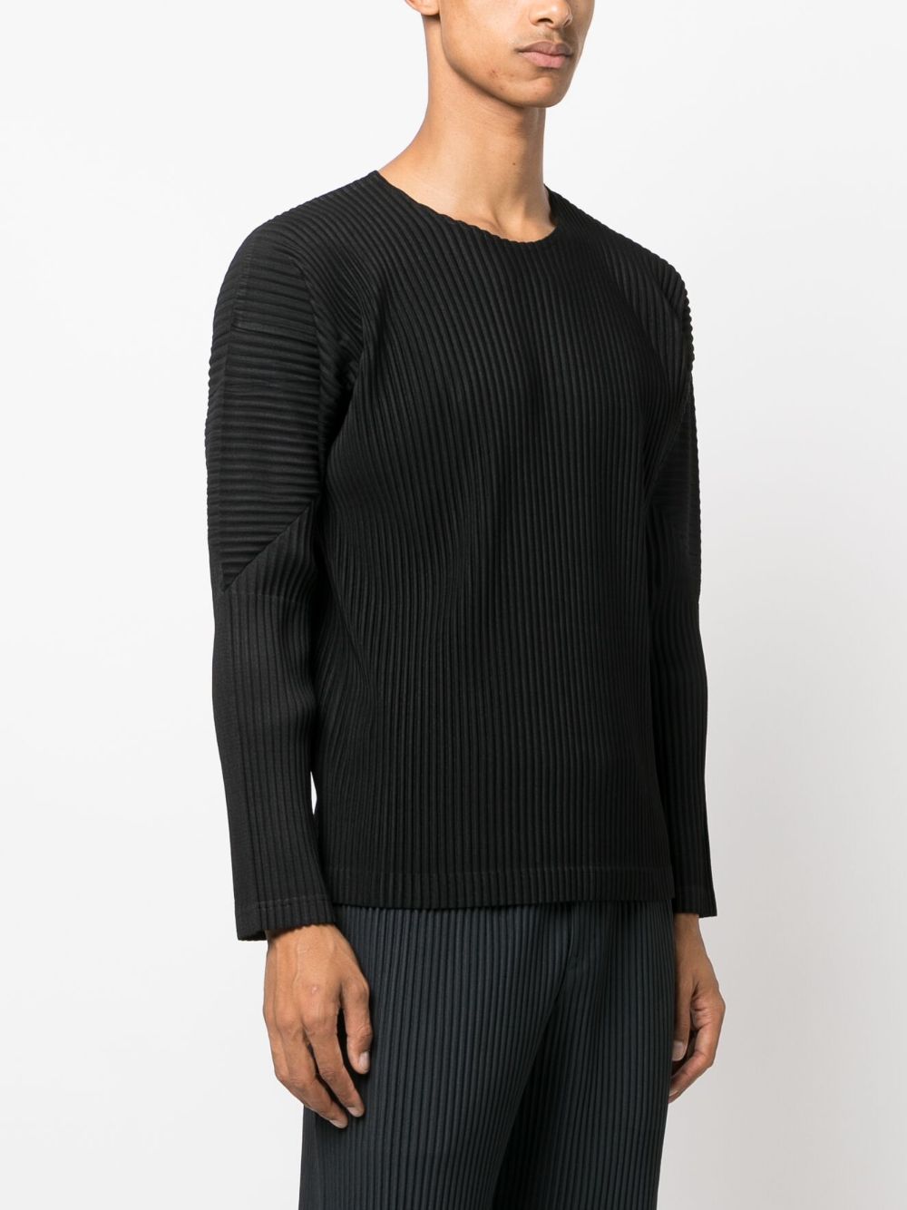 Homme Plissé Issey Miyake Plissé long-sleeve T-shirt | Black
