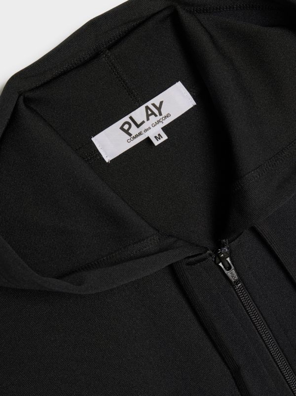 Comme Des Garçons Play logo-patch Zipped Hoodie | Black | FARFETCH