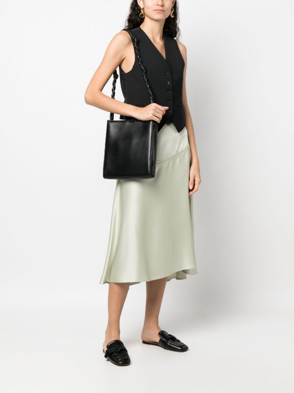 Jil Sander Tangle レザー ショルダーバッグ M | ブラック | FARFETCH JP