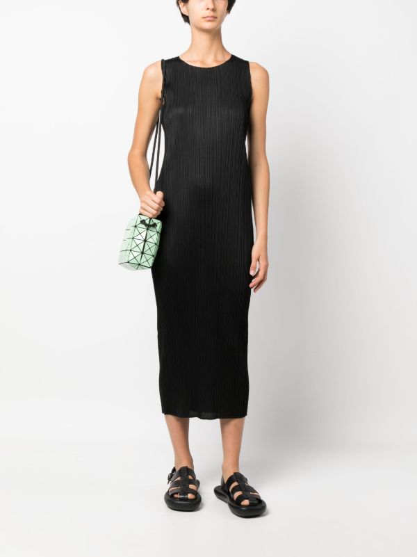 Pleats Please Issey Miyake ノースリーブ プリーツドレス | ブラック
