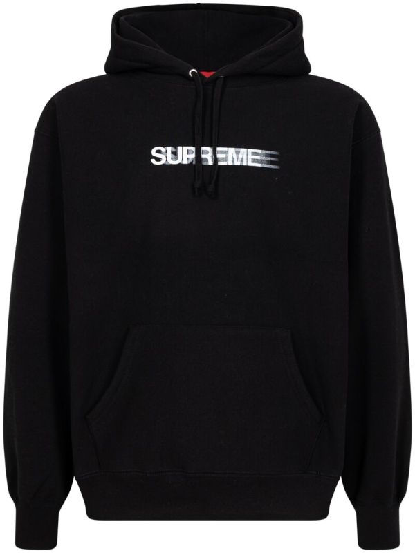 Supreme Motion logo-print Hoodie | Black | FARFETCH