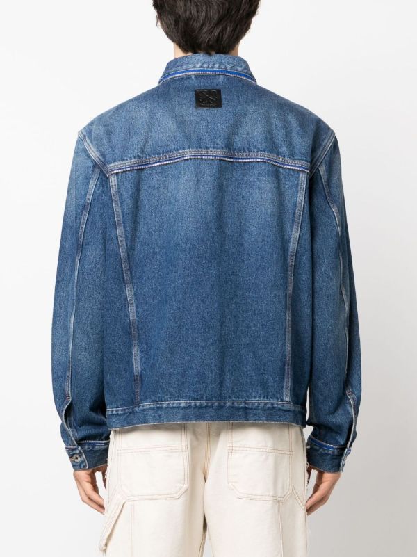 Off-White ジップディテール デニムジャケット | ブルー | FARFETCH JP
