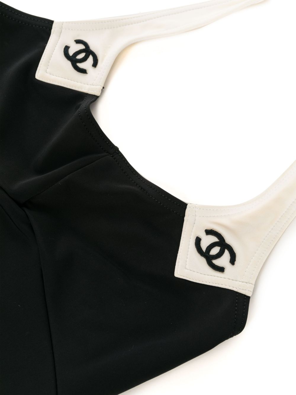 CHANEL Pre-Owned 1990-2000s CC Halterneck Swimsuit | Black | FARFETCH