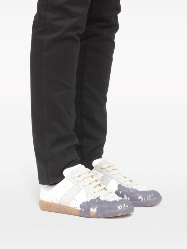 Maison Margiela Replica Paint レザースニーカー | ホワイト