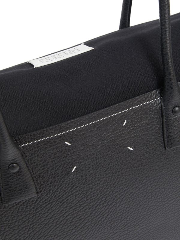 Maison Margiela Large 5AC Leather Tote Bag | Black | FARFETCH