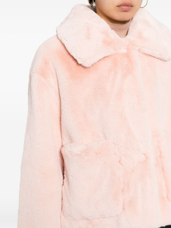 theredthread S fur jacket short / pink - pink THEREDTHREAD S fur