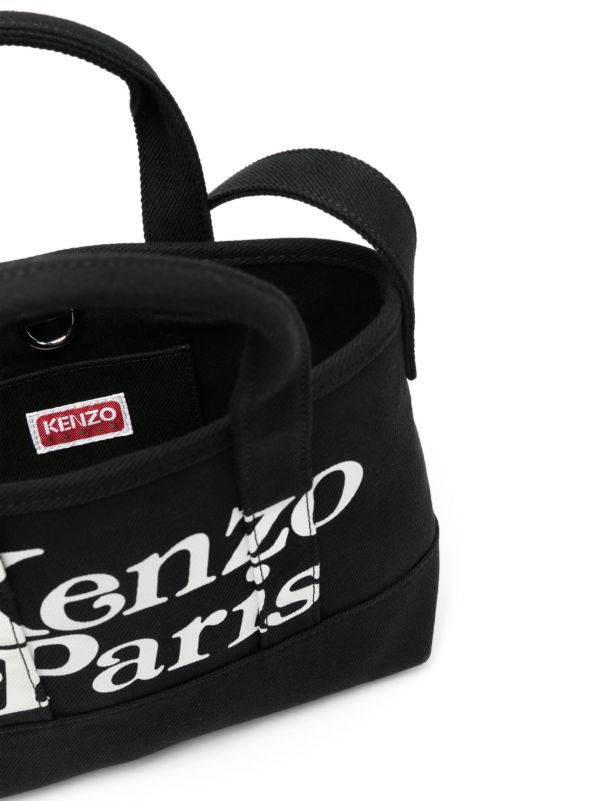 Kenzo Small logo-print Tote Bag | Black | FARFETCH ID
