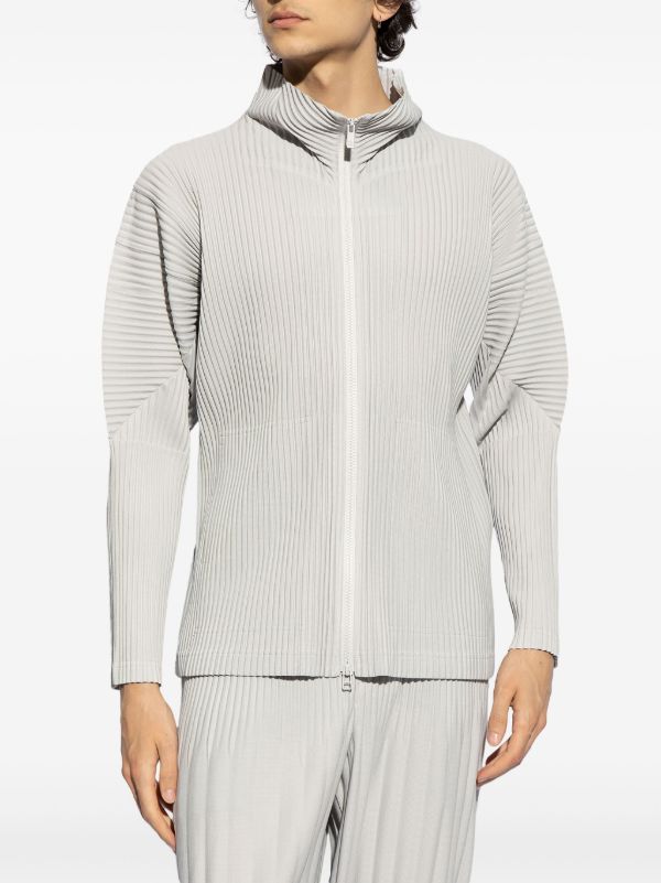 Homme Plissé Issey Miyake ジップアップ パーカー | グレー | FARFETCH JP
