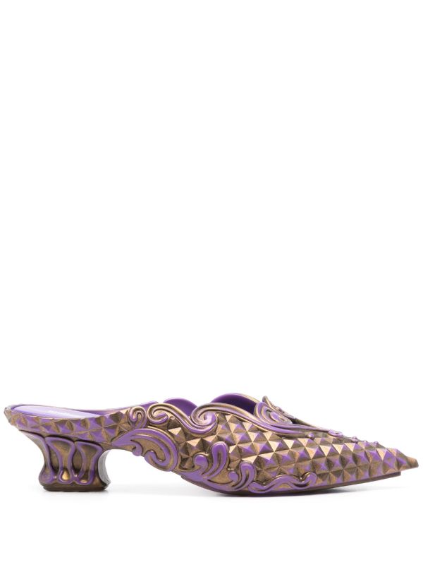 Y/Project Mule Court x Melissa Com Salto 40mm | Roxo | FARFETCH BR