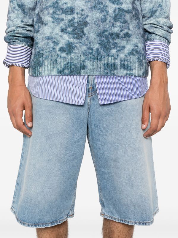 Acne Studios ストレート デニムショーツ | ブルー | FARFETCH JP