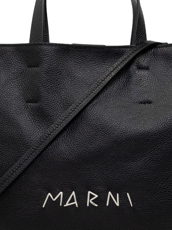 Marni レザー トートバッグ | ブラック | FARFETCH JP