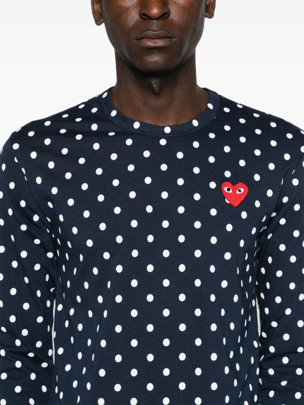 Comme Des Garçons Play ポルカドット Tシャツ | ブルー | FARFETCH JP