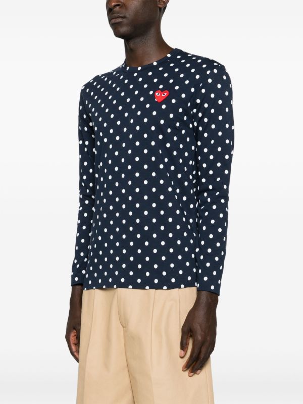 Comme Des Garçons Play ポルカドット Tシャツ | ブルー | FARFETCH JP