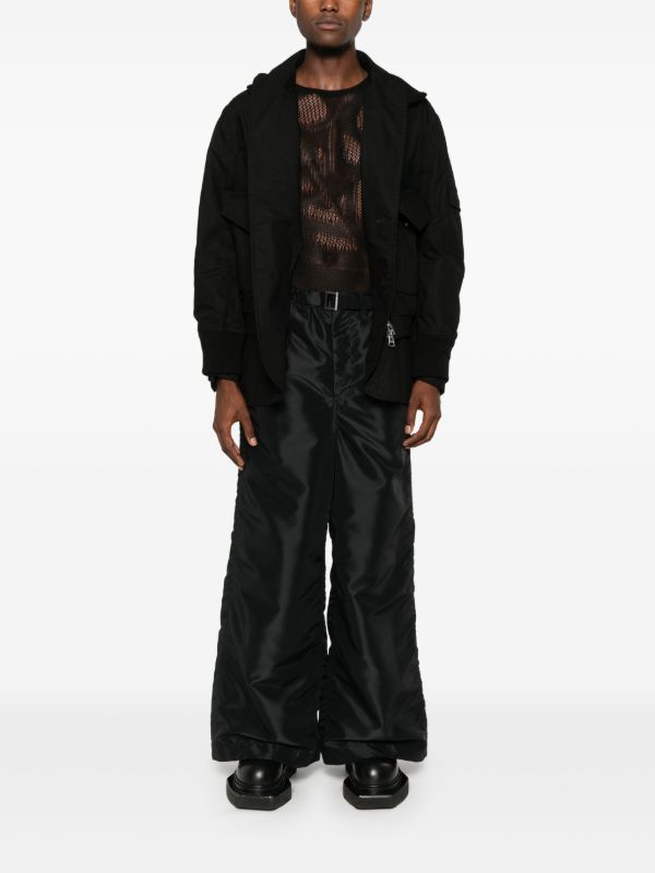 Sacai ツイルパンツ | ブラック | FARFETCH JP