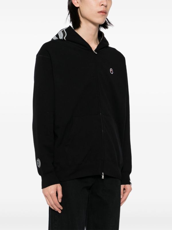 A BATHING APE® One-point Ape-head シャーク ジップアップ パーカー