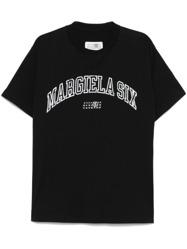 MM6 Maison Margiela プリント Tシャツ | ブラック | FARFETCH JP