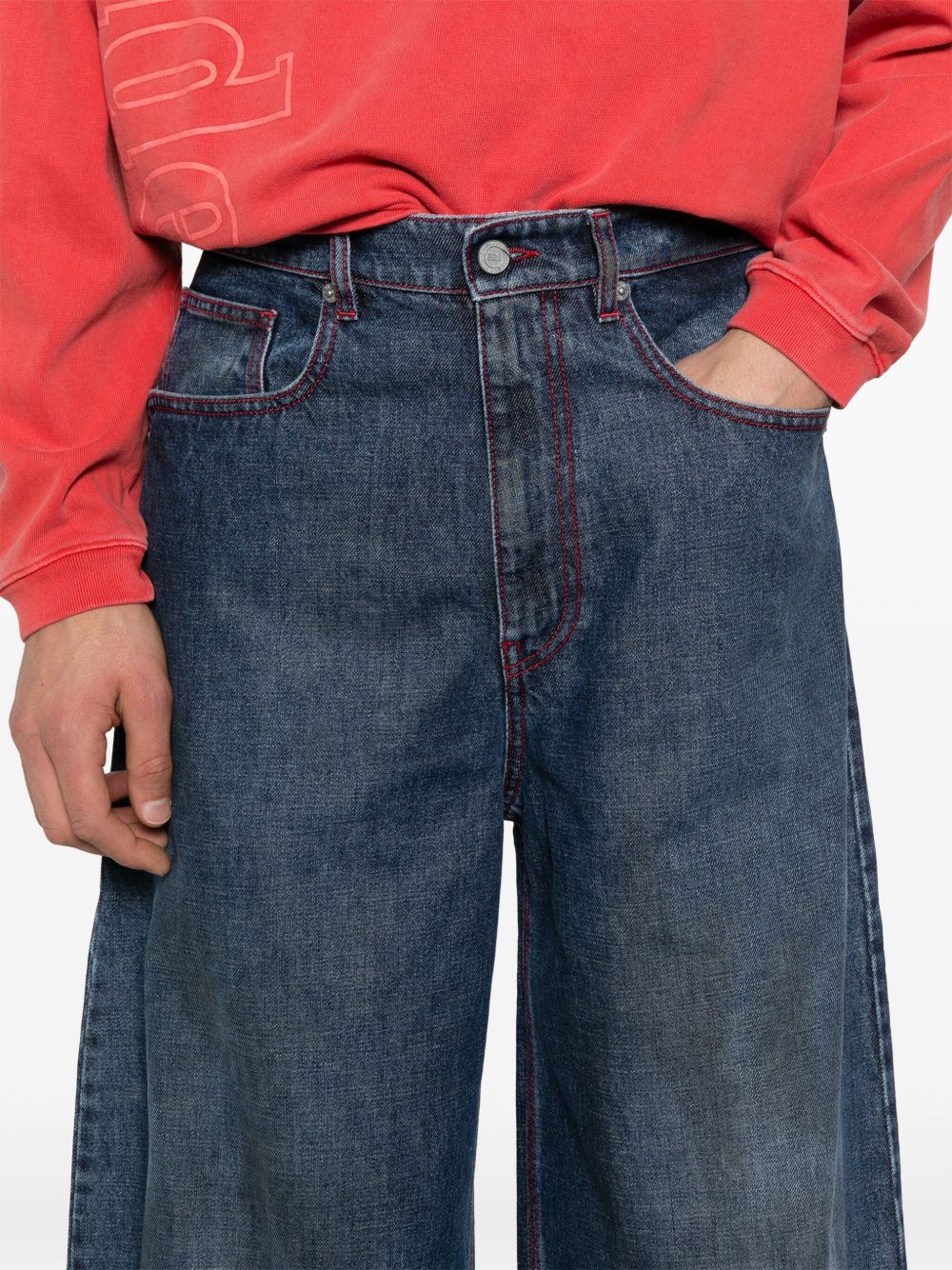 ERL コントラストステッチ ジーンズ | ブルー | FARFETCH JP