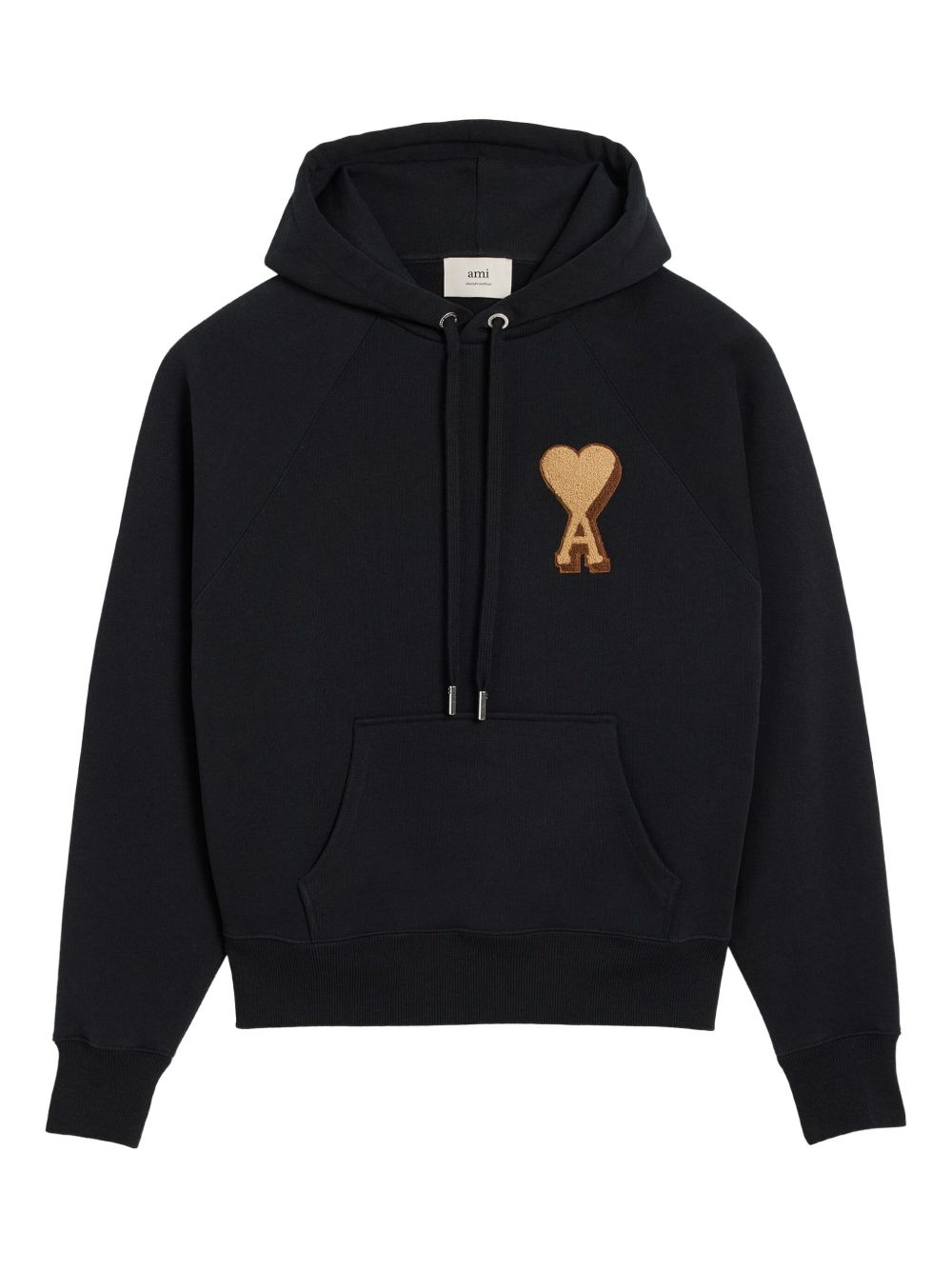 AMI Paris logo-embroidered Hoodie | Black | FARFETCH