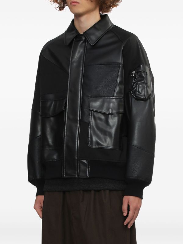 Comme Des Garçons Homme Patchwork Panelled Jacket | Black | FARFETCH