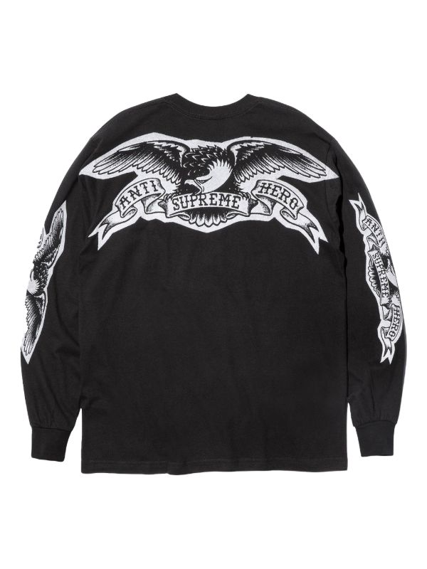Supreme ANTIHERO® Eagle long-sleeves T-shirt | Black | FARFETCH