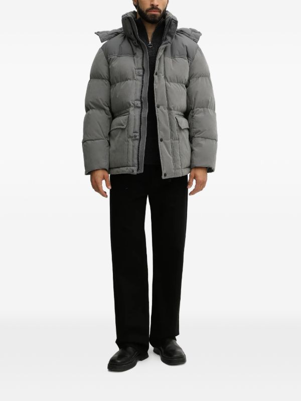 BOSS Oradar フーデッド パデッドジャケット | グレー | FARFETCH JP