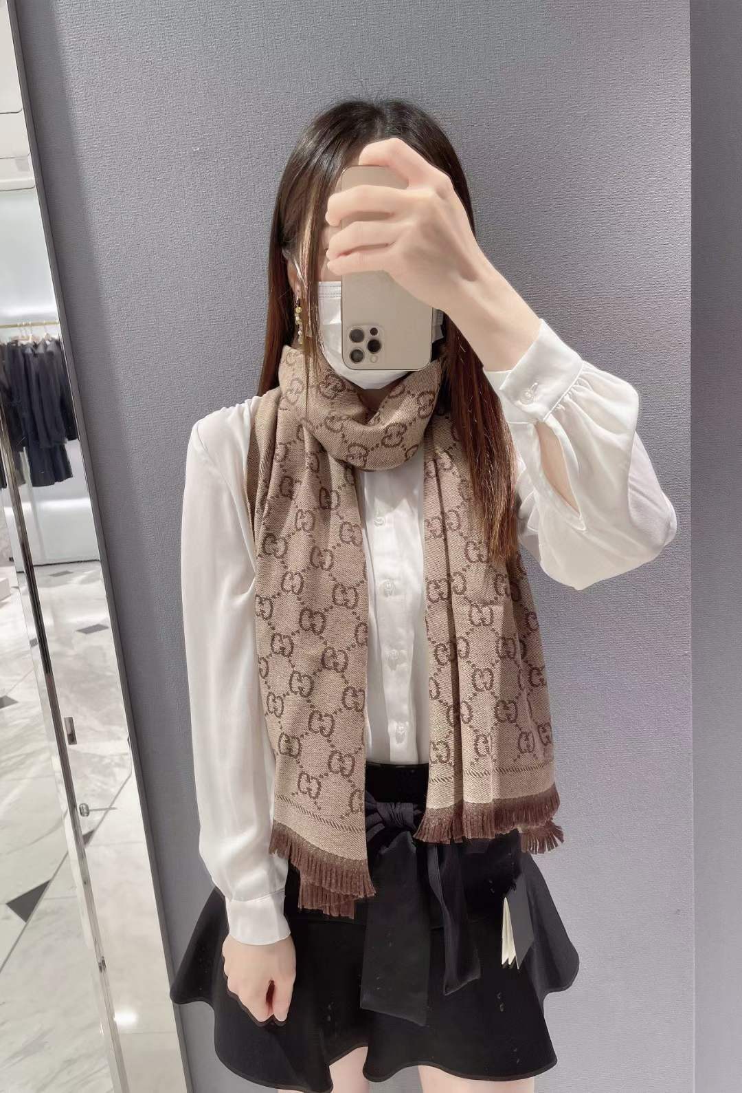 GUCCI】GGパターン ウィンター スカーフ (GUCCI/マフラー・ストール