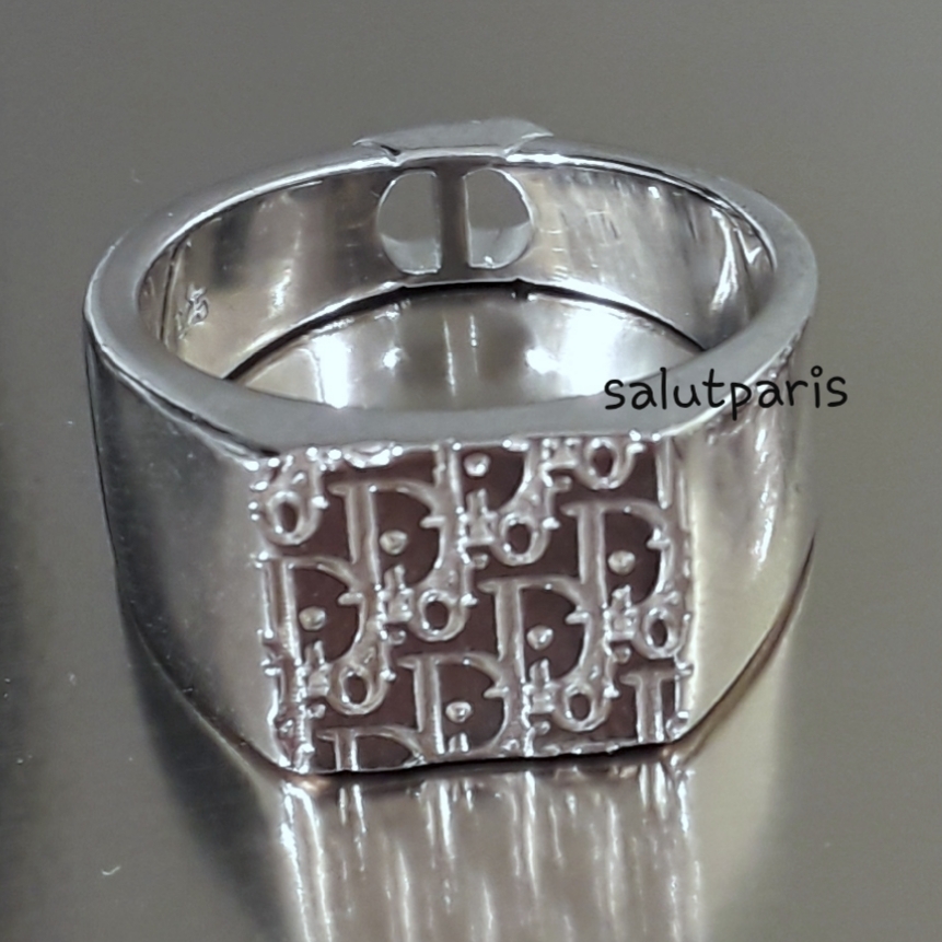 21CR新作☆ディオールオブリーク シルバー925シグネットリング (Dior