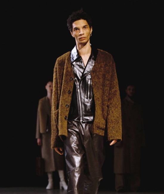 OUR LEGACY CARDIGAN OLIVE MELANGE MOHAIR 44 SIZE (OUR LEGACY