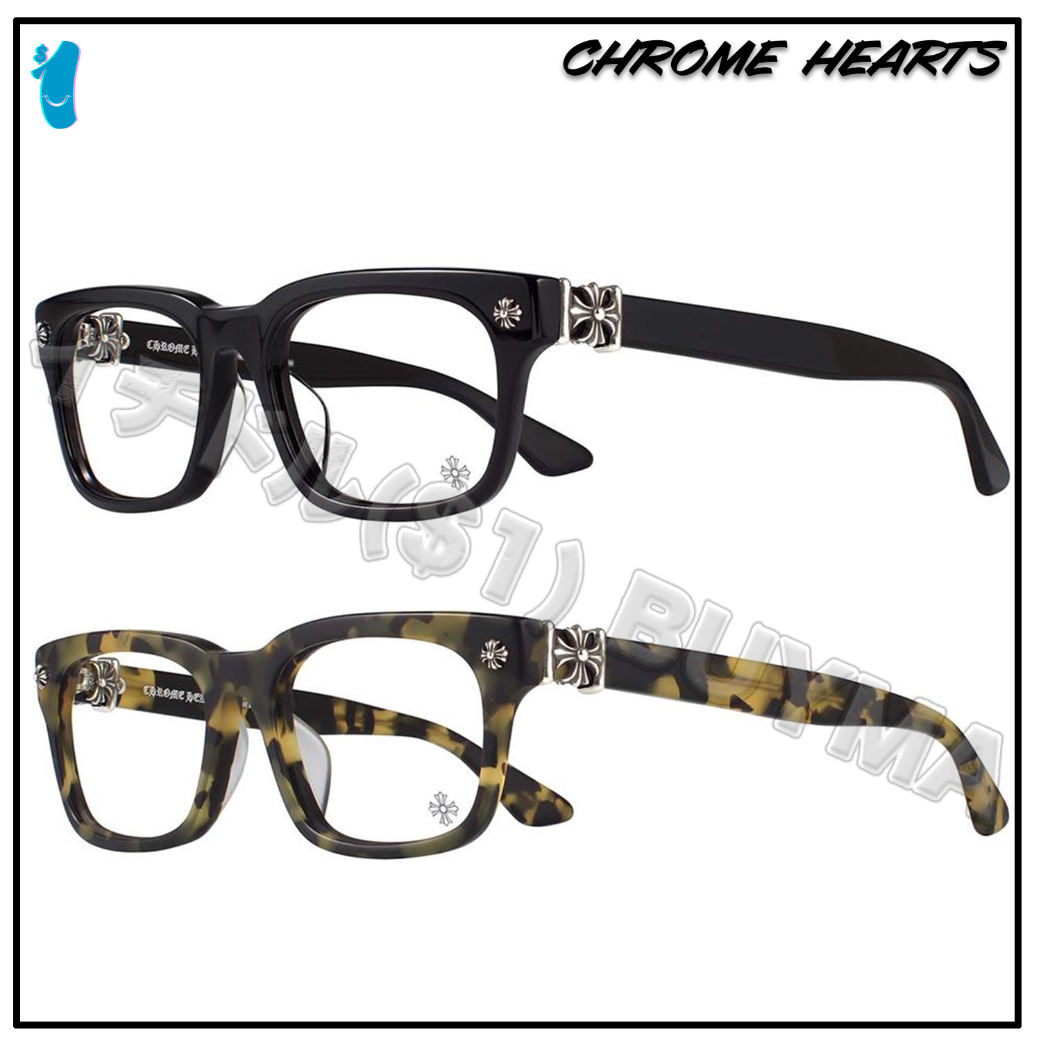 クロムハーツ CH プラス スクエア メガネ 眼鏡 シルバー PLUS (CHROME