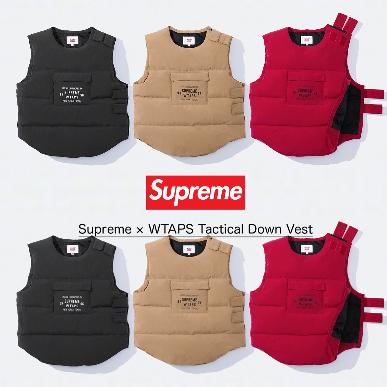 FW21 Supreme WTAPS Tactical Down Vest - ダウン ベスト (Supreme