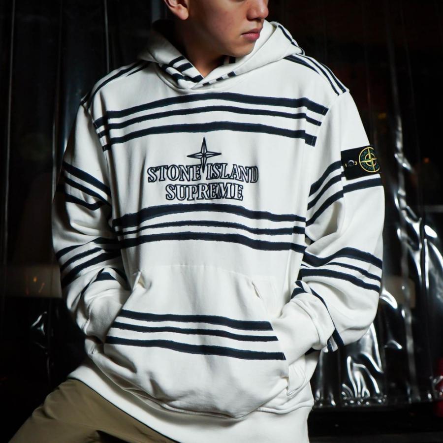 Supreme Stone Island Warp Stripe Hooded Sweatshirt フーディ