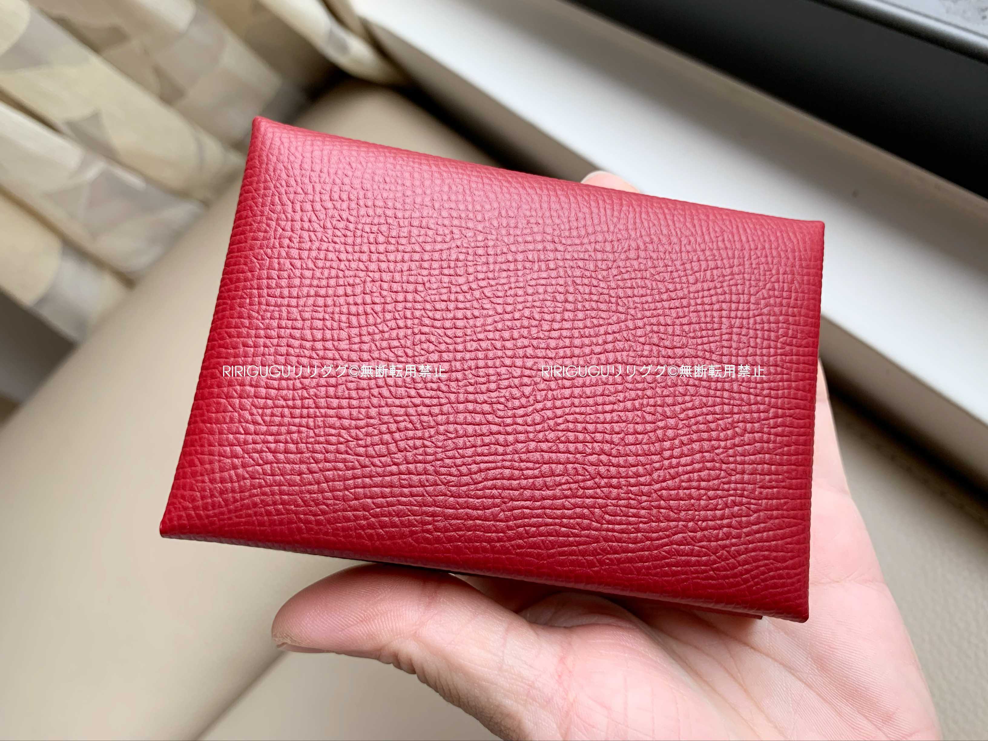 エルメス)ルージュグレナ☆カルヴィ デュオ☆カードケース (HERMES