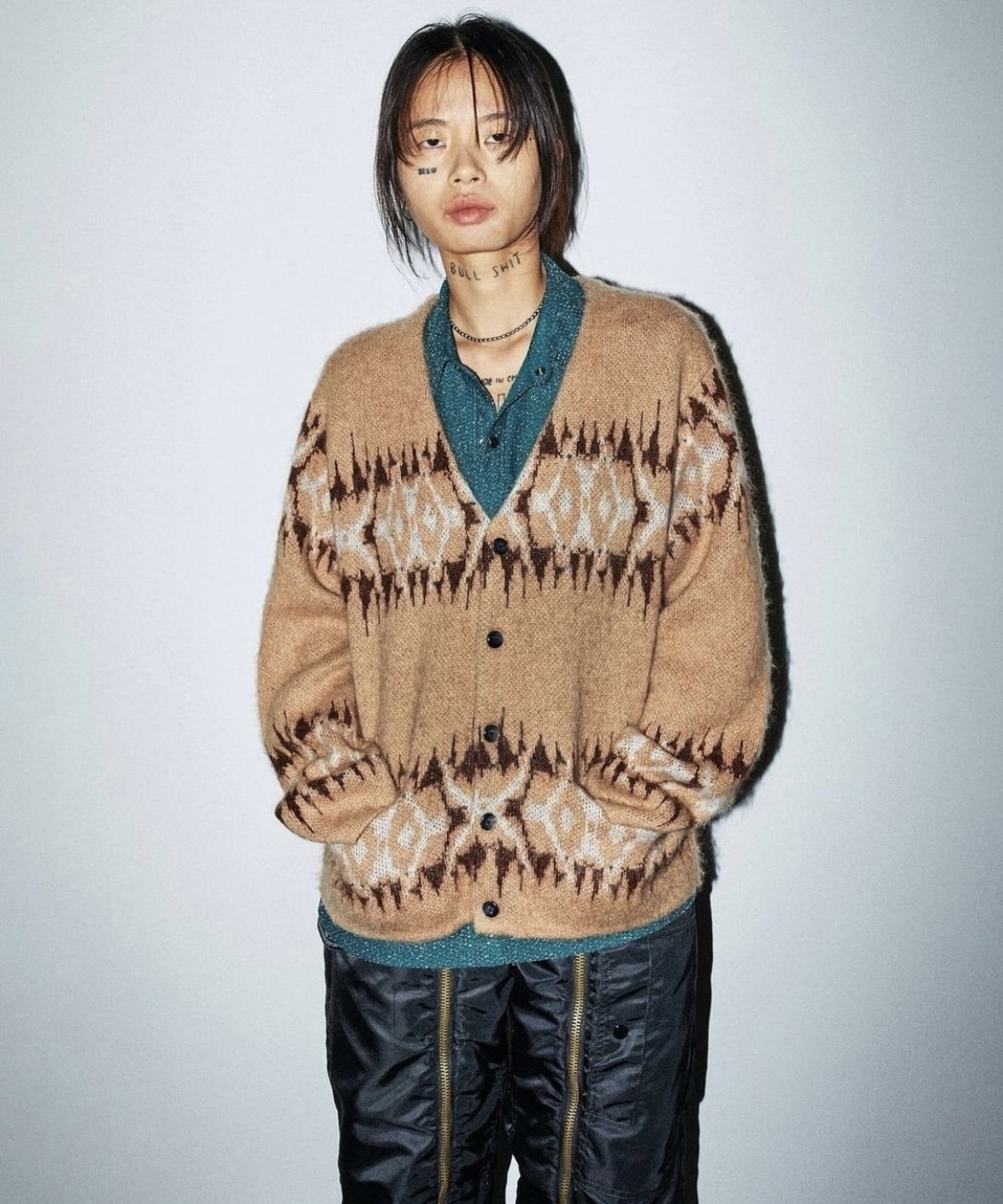 XL【在庫あり】SUPREME ABSTRACT STRIPE MOHAIR CARDIGAN (Supreme