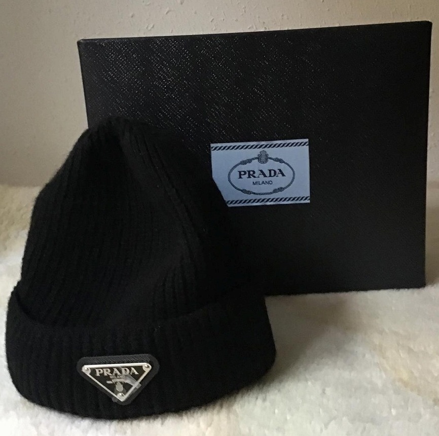 PRADA新作【UMD489_3IM WOOL & CASHMERE KNIT BEANIE】 (PRADA/ニット