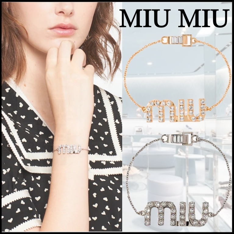 miumiuミュウミュウ クリスタル プラットフォーム ファブリック 23.5