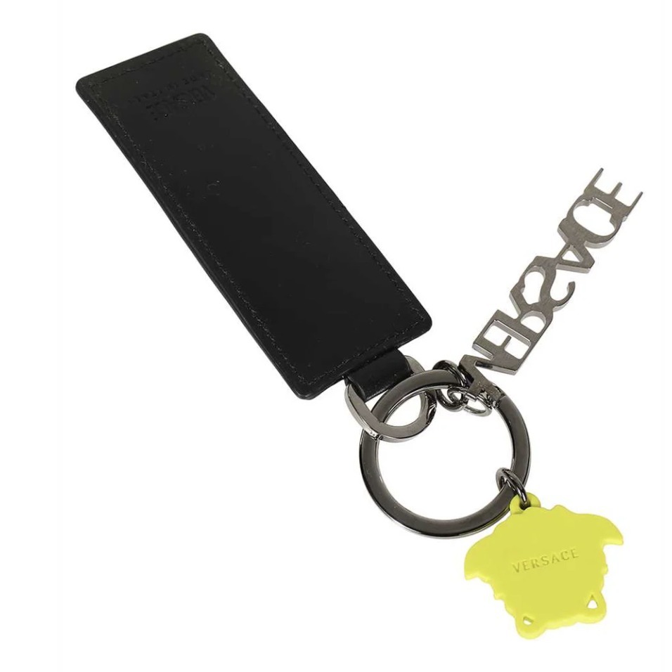 VERSACE ヴェルサーチ GREEK&MEDUSA レザータイプ キーホルダー